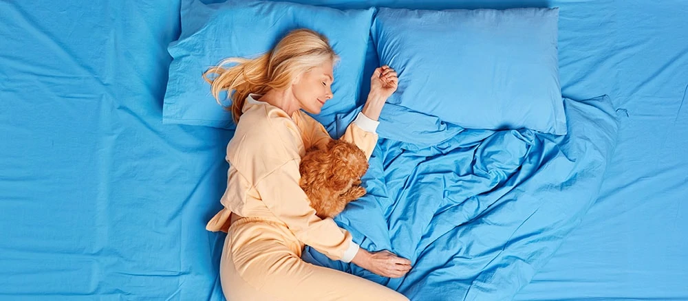 Middle aged woman sleeping