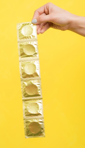 Line of condoms