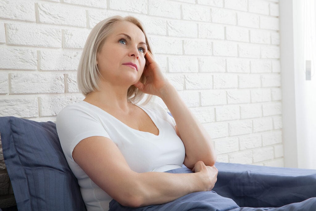 Older woman with hormonal imbalance 