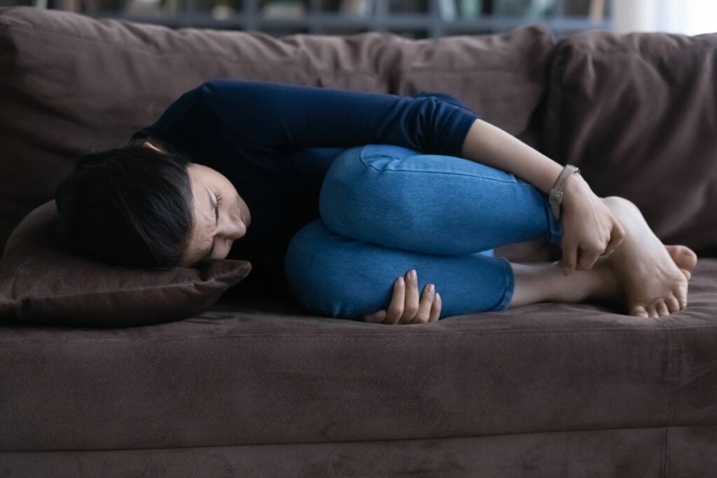 Women suffering from painful periods