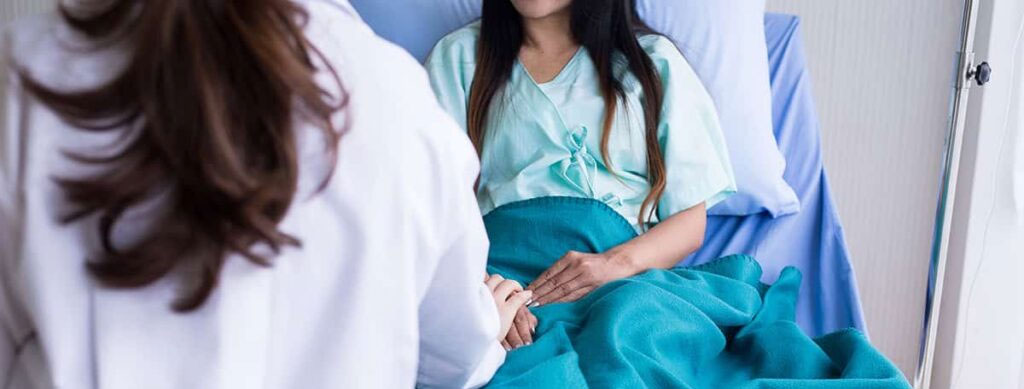 Doctor comforting patient, Dr Aliabadi OBGYN Los Angeles
