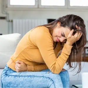 Implantation bleeding Woman cramping