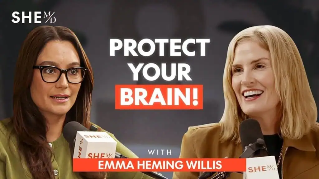 Thais Aliabadi MD speaking at a health event about brain protection.