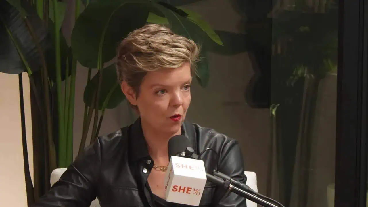 Dr. Thais Aliabadi speaking at a medical event or interview.