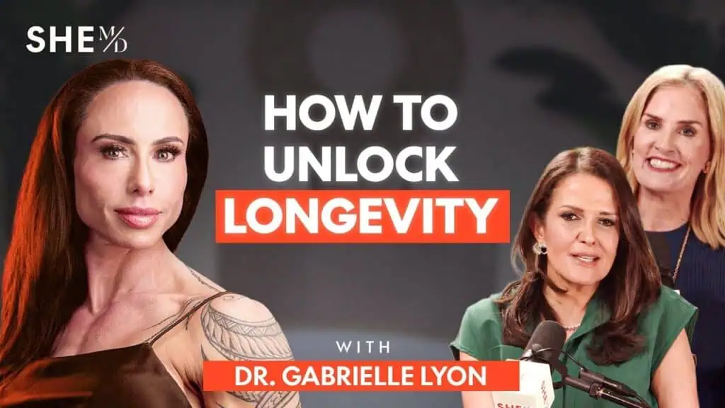 Dr. Thais Aliabadi, longevity specialist and medical doctor, speaking at a health seminar.