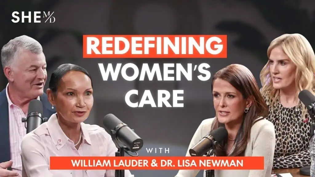 Thais Aliabadi MD speaking at a women's health conference with colleagues.