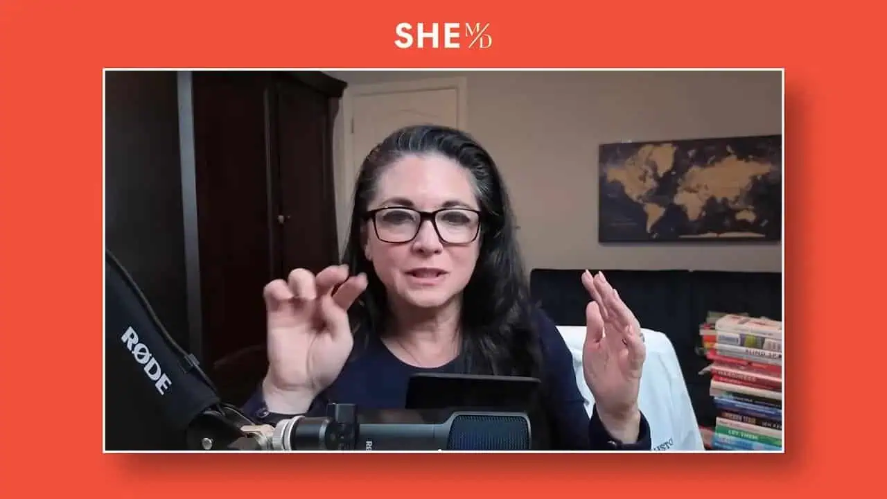 Dr. Thais Aliabadi speaking in a professional setting, medical expert, healthcare provider.