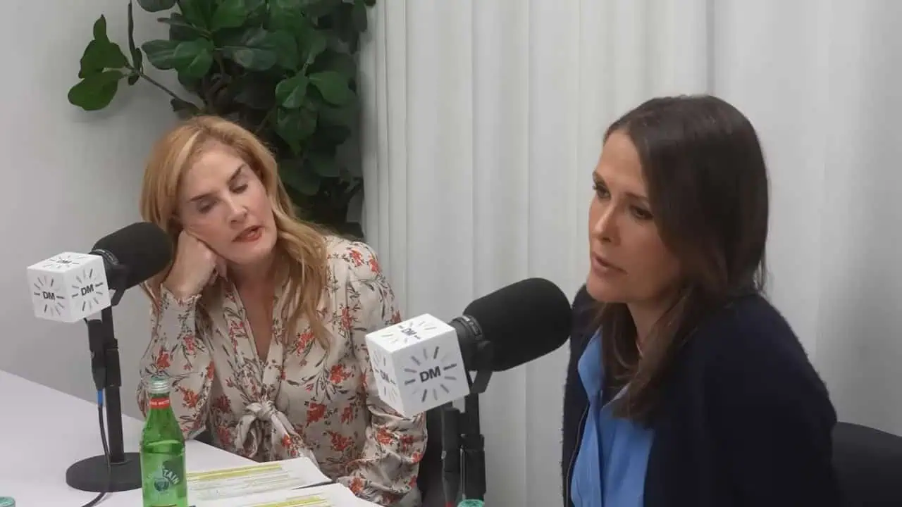 Thais Aliabadi MD speaking during a podcast interview about healthcare topics.