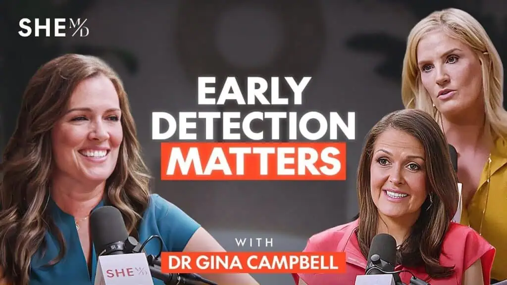 Dr. Gina Campbell discussing early detection importance with women.