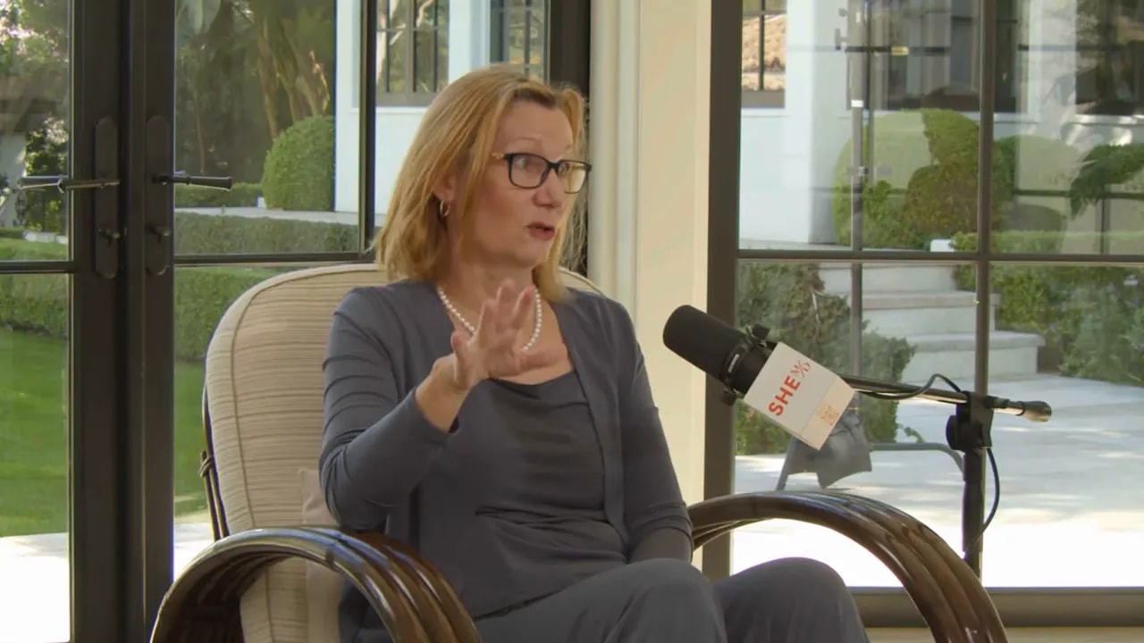 Dr. Beth Moore speaking during an interview about colon cancer decisions and specialist expertise
