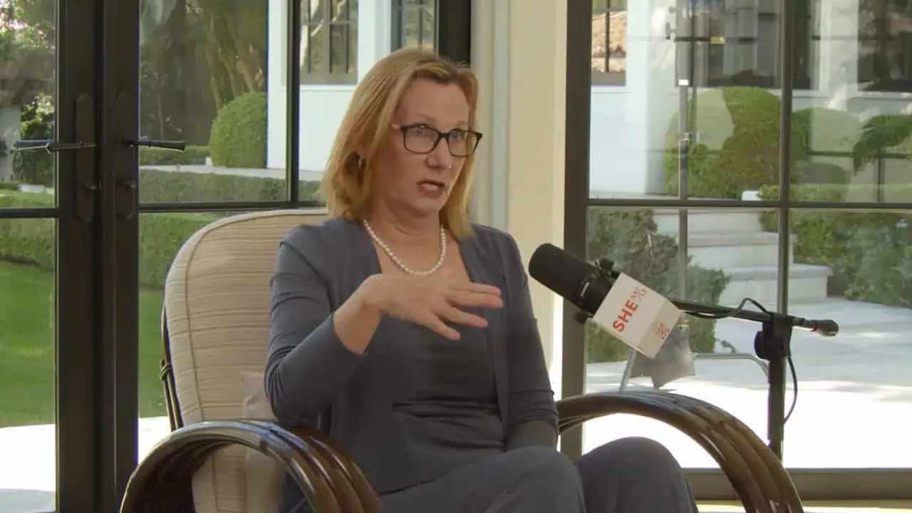 Thais Aliabadi MD speaking at a medical interview or podcast.