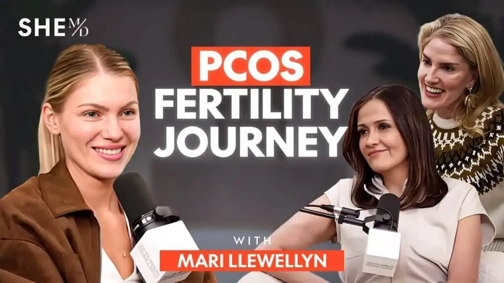 Thais Aliabadi MD speaking at PCOS fertility journey event with Mari Llewellyn.