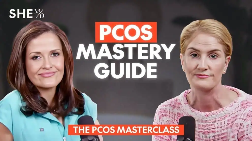Thais Aliabadi MD presenting PCOS mastery guide at a medical seminar.