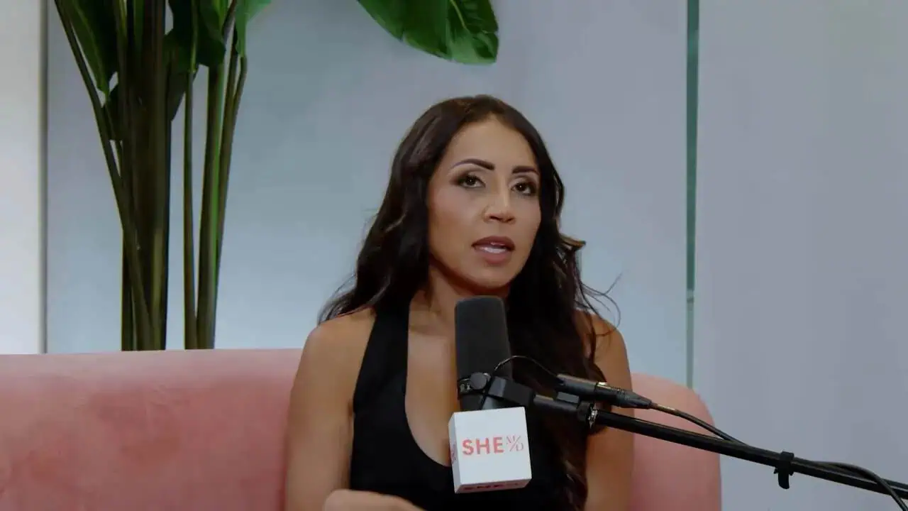 Dr. Thais Aliabadi MD speaking during an interview at her clinic.
