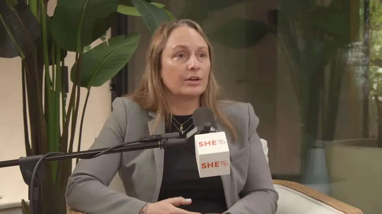Dr. Thais Aliabadi speaking at a medical event or interview.