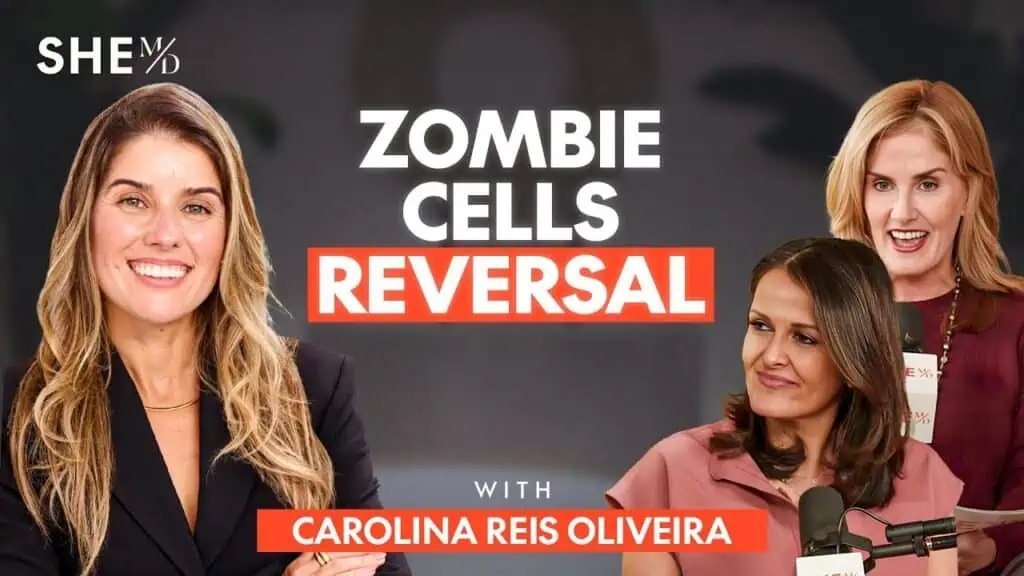 Thais Aliabadi MD speaking at a health seminar on cell reversal techniques.