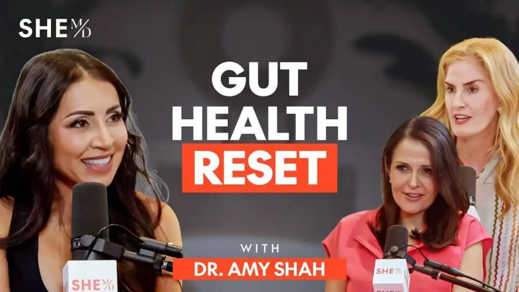 Thais Aliabadi MD speaking at a health seminar on gut health and reset strategies.