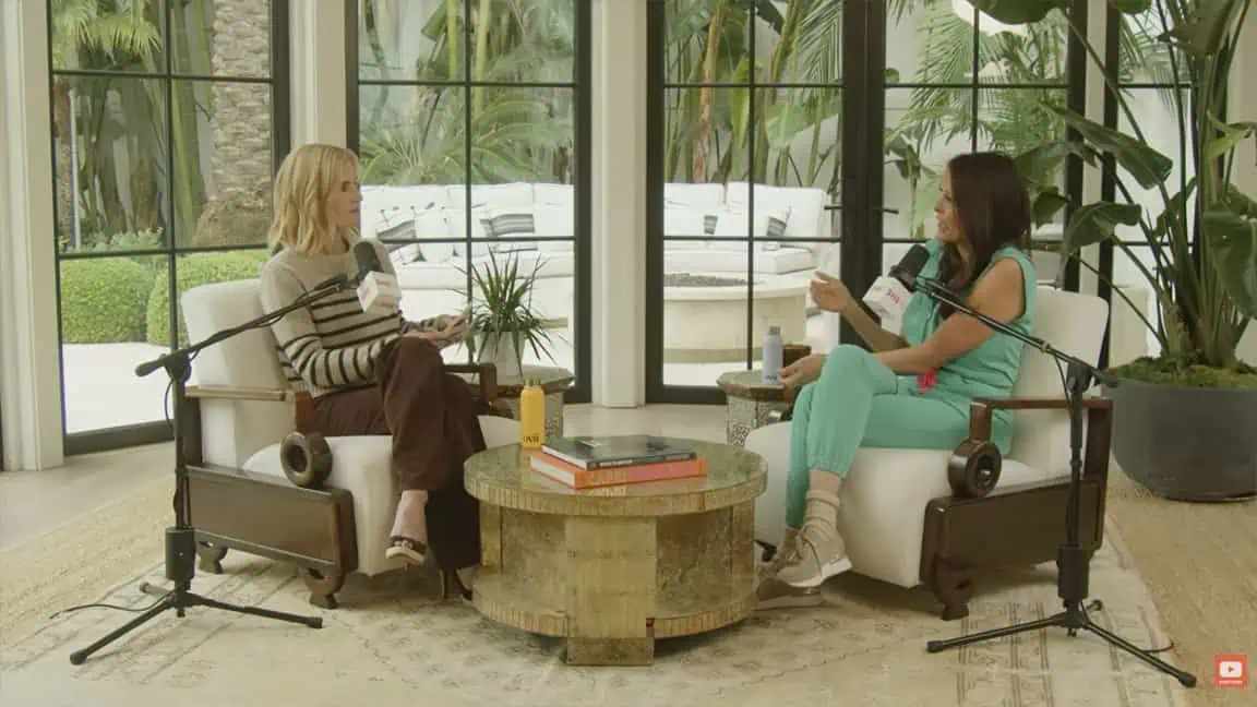 Dr. Thais Aliabadi MD during a professional interview in a modern clinic setting.