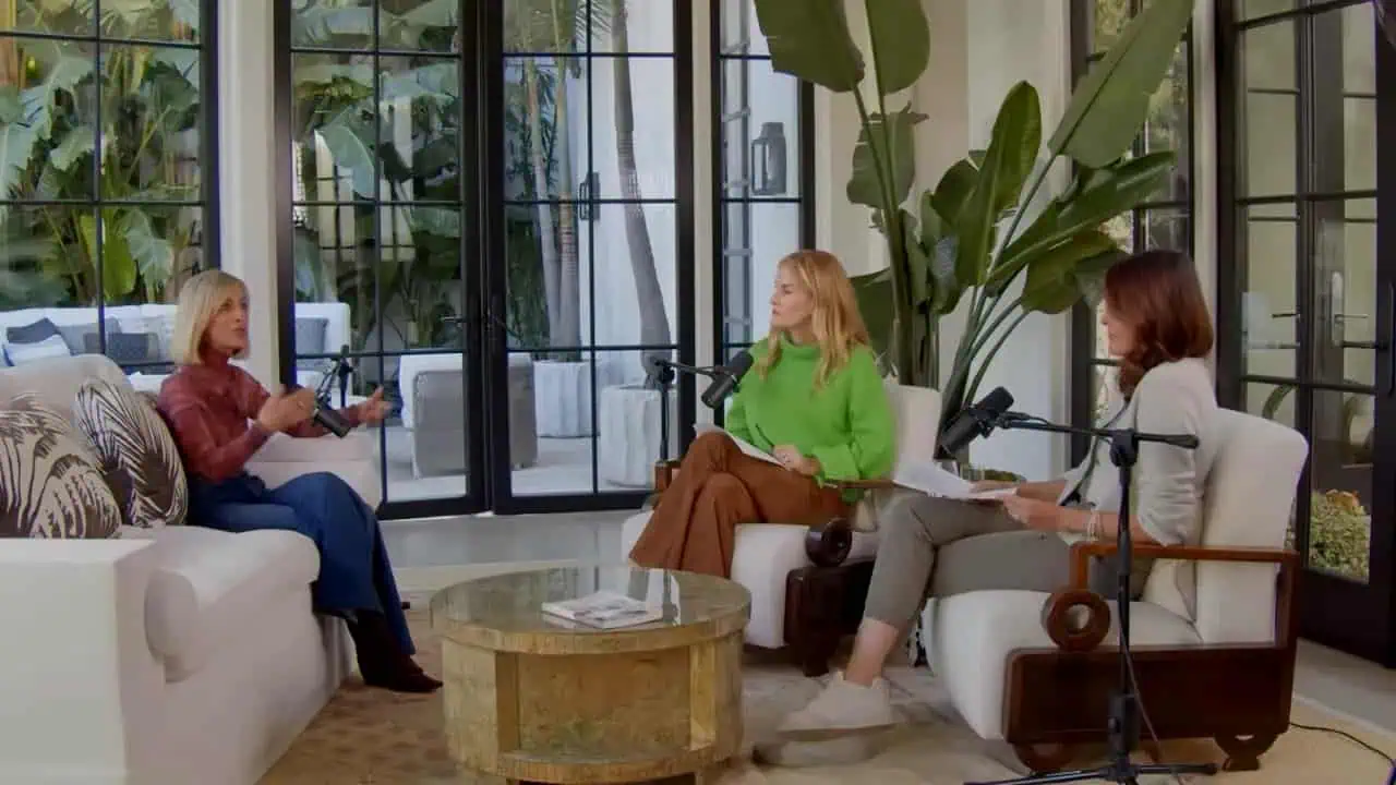 Dr. Thais Aliabadi MD during a podcast interview in a modern studio.