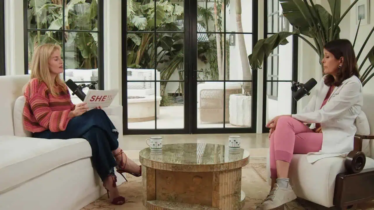 Thais Aliabadi MD during an interview in a modern, bright setting.