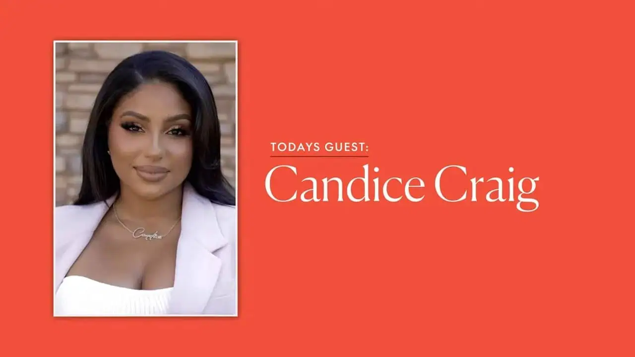 Portrait of Candice Craig, guest at Dr. Alia Badi's clinic, smiling and professional.